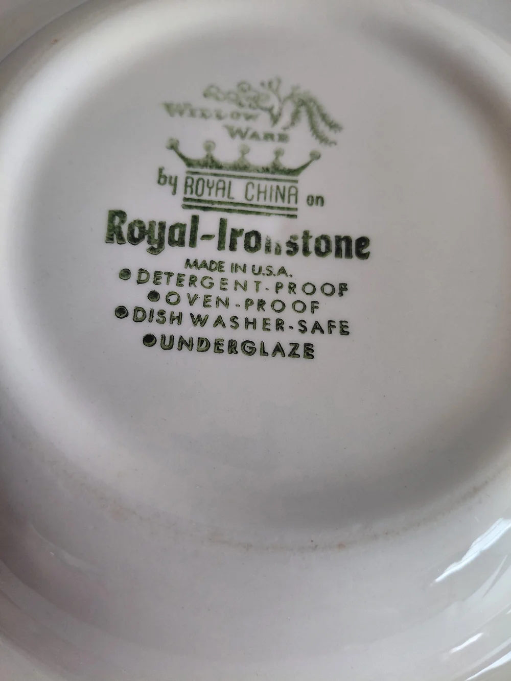Vtg Willow Ware Royal China Royal Ironstone 2 Matched Dinner Plates